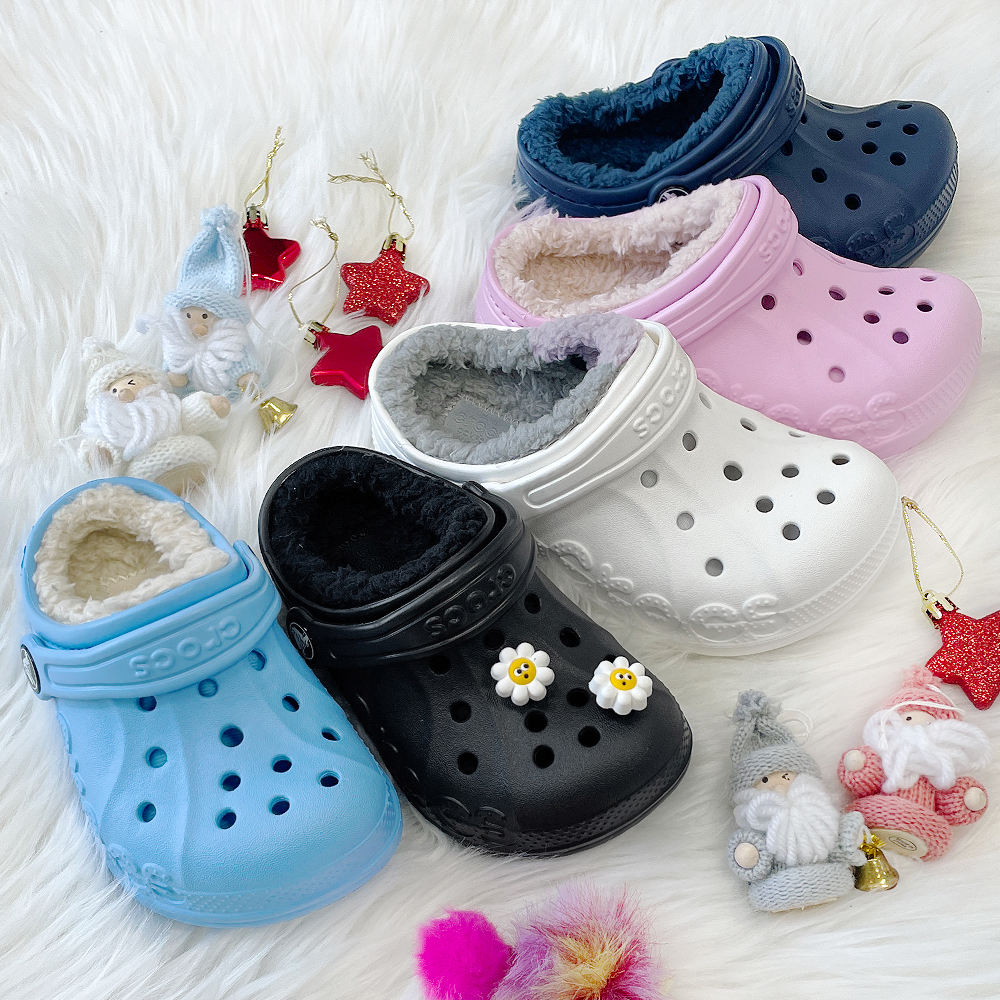 크록스 키즈 털신 바야 라인드 토들러 겨울 어린이 털슬리퍼 샌들