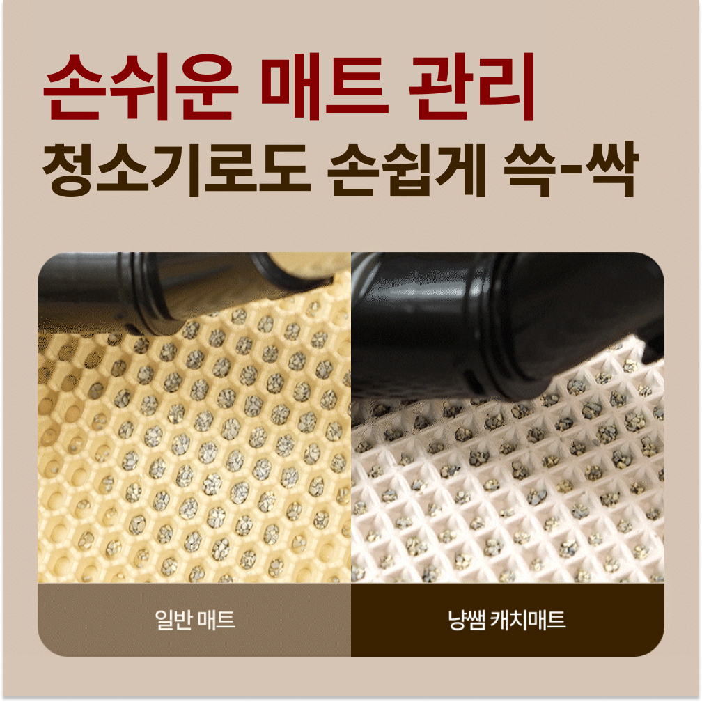 냥쌤 고양이 모래 매트 캐치 투명 사막화방지 화장실 발판 패드 대형 상품 이미지