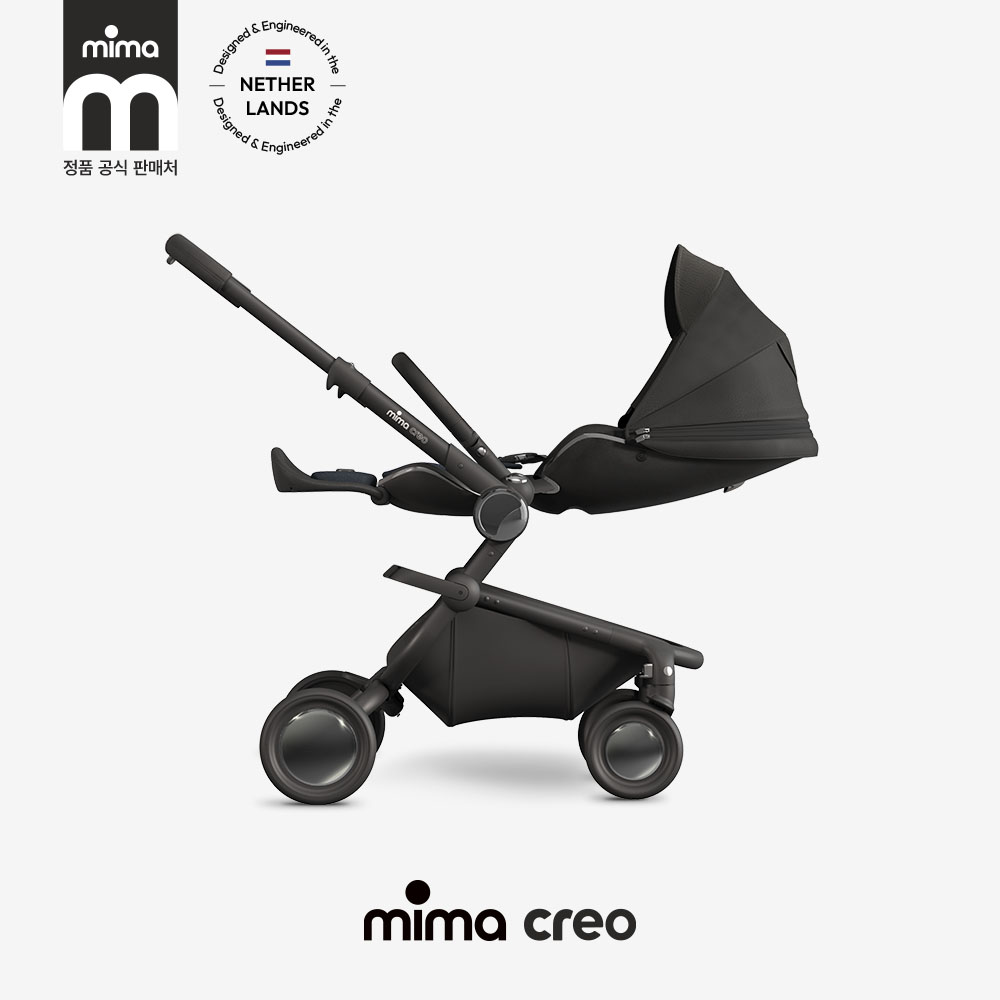 미마 크레오 절충형 유모차 충격완화 소재 시트 블랙