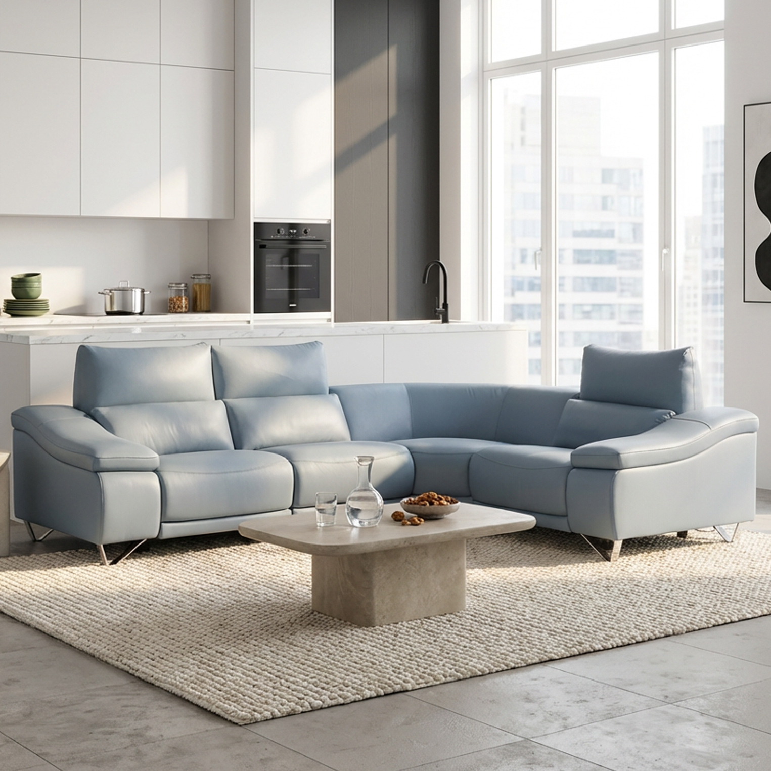 클라인 소파연구소 쏘랩 전체 이태리 소프트터치 천연가죽 올가죽 리클라이너 코너형소파