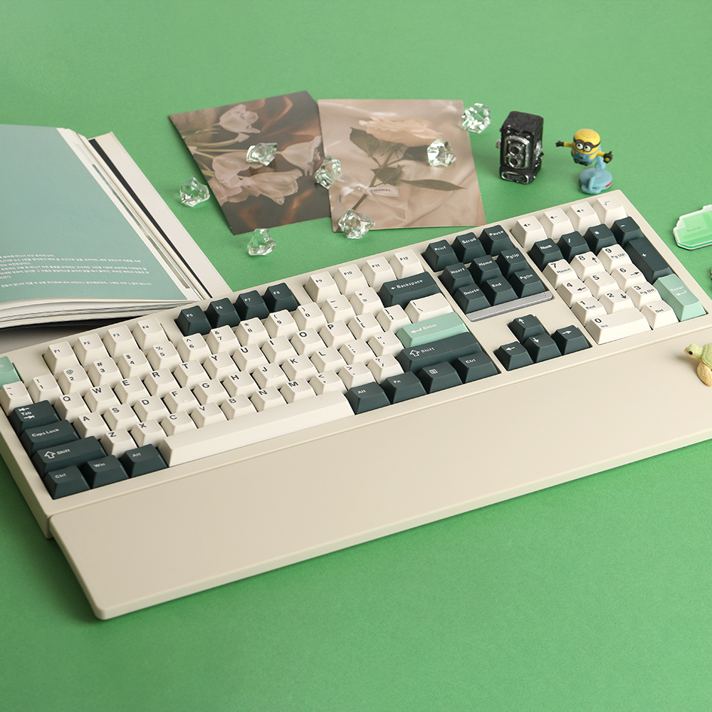 SPM 3색조합 PBT 이중사출 영문 키캡 130키 커스텀키보드 교체용 몬스테라그린 이미지 6
