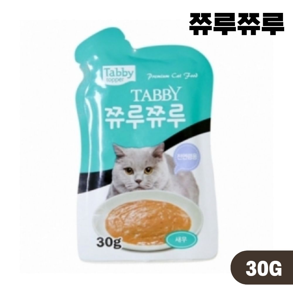 테비 쮸루쮸루 파우치 고양이 간식 습식 8종 콤보, 30g, 8개 - 상세 이미지 4