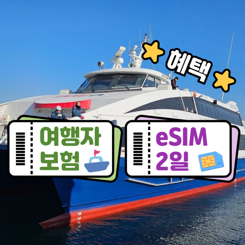 대마도 배편 예약 당일치기 1박2일 자유여행 히타카츠 이즈하라 승선권 씨플라워호 사진 1