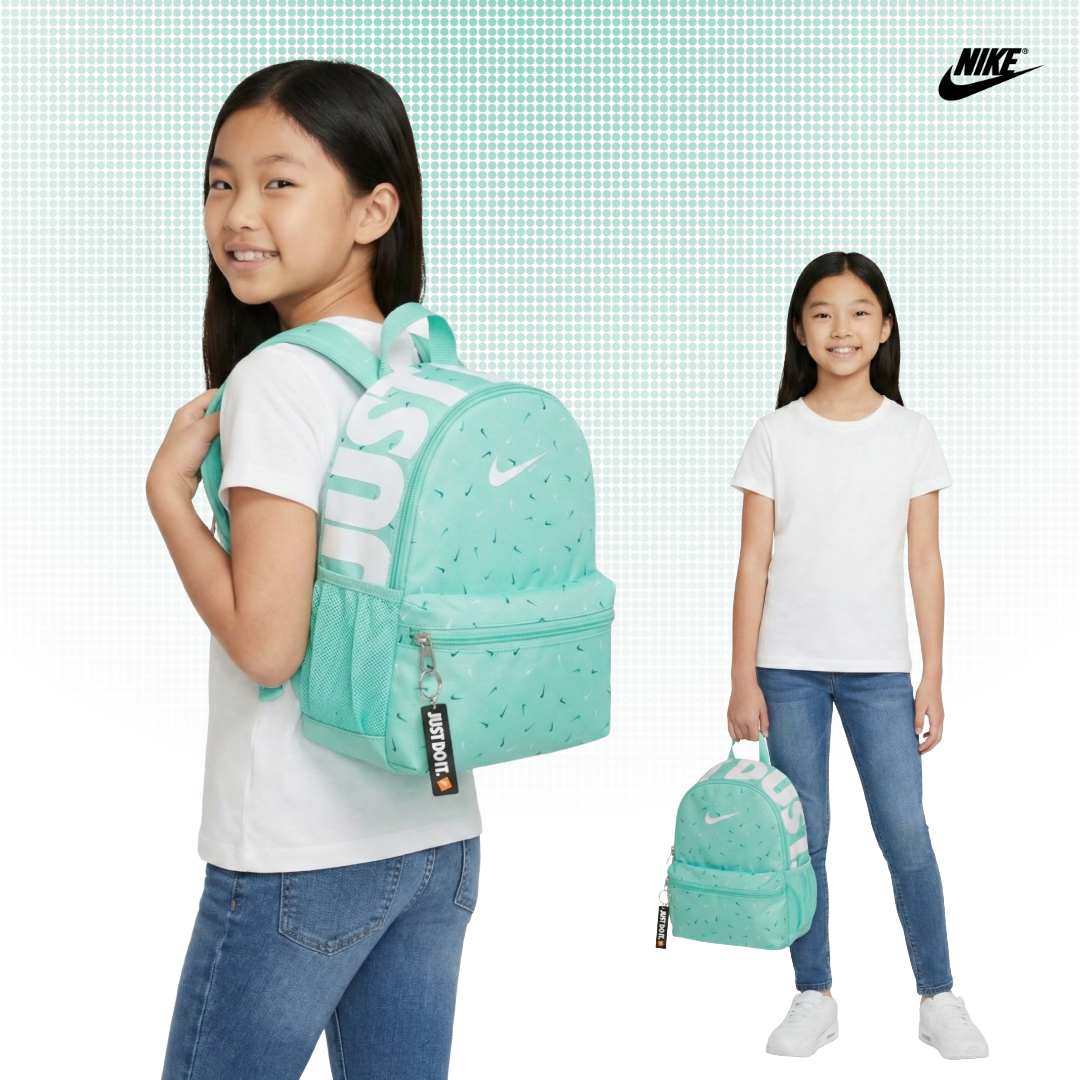 [국내매장판] 나이키 키즈 백팩 책가방 미니 초등학교 보조 신학기 학원 소풍 가방 에메랄드스우시패턴(JDI)