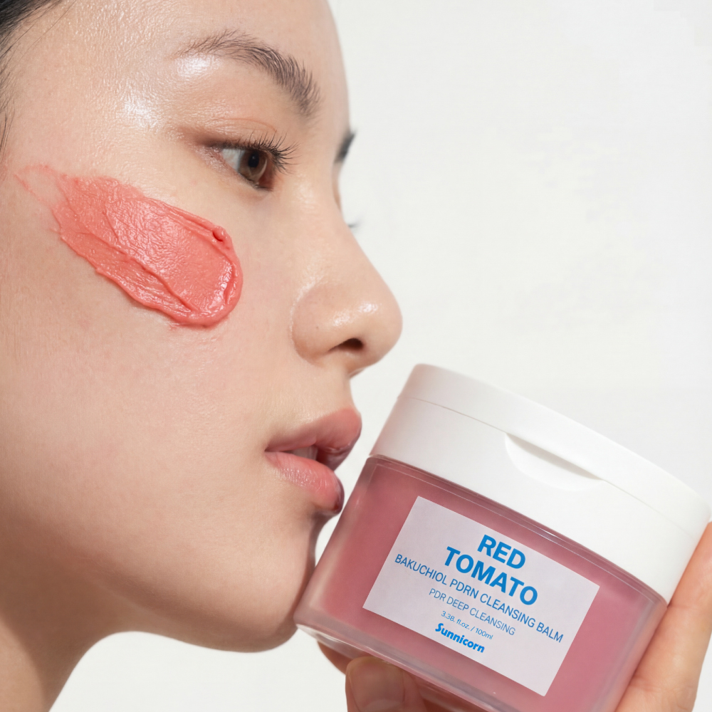 써니콘 비건 클렌징밤 바쿠치올 PDRN 레드토마토 모공 피지 메이크업 100ml, 1개 - 상세 이미지 2