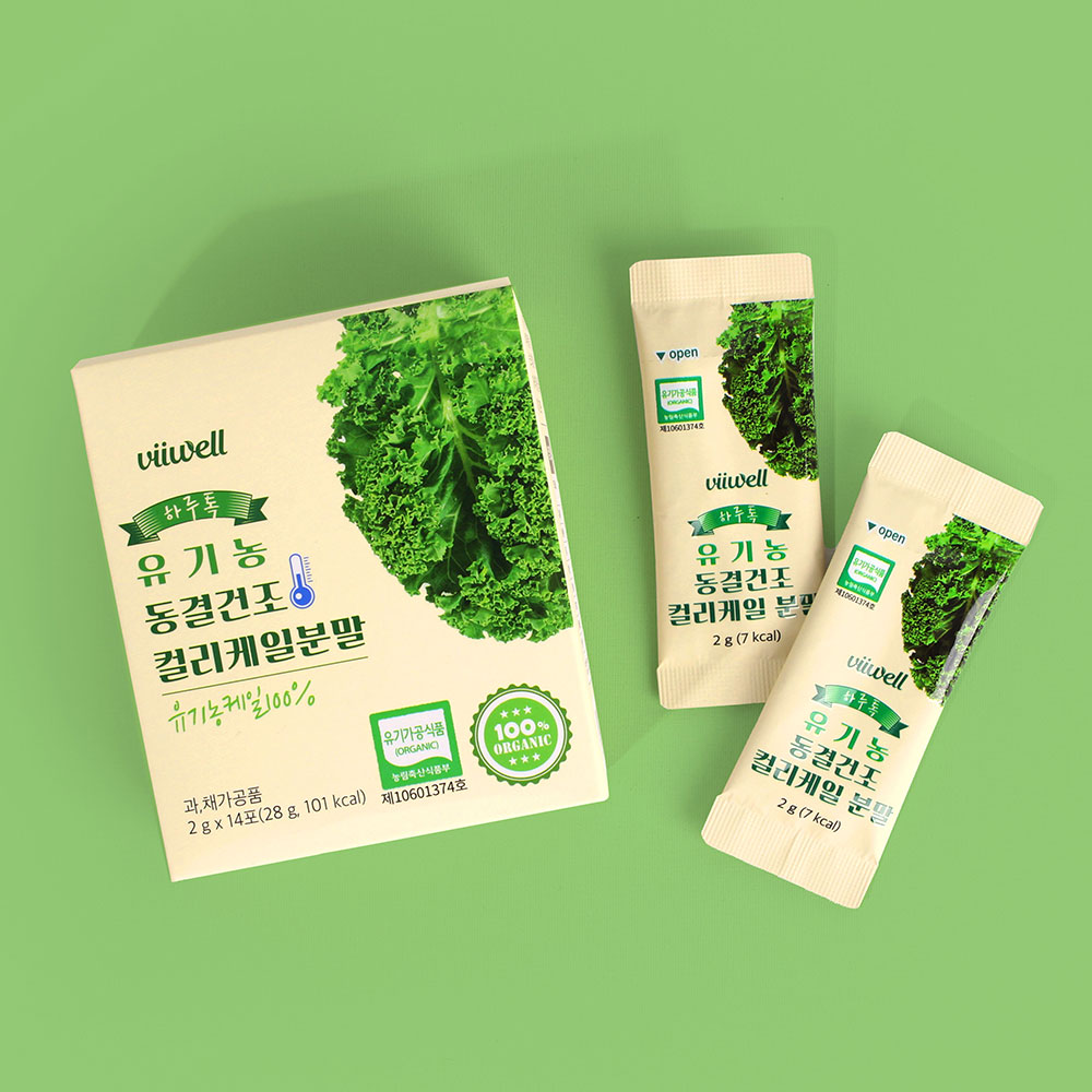 비웰 하루톡 유기농 동결건조 컬리케일 분말 100% 폴란드 케일가루 14포, 1개 - 상세 이미지 2