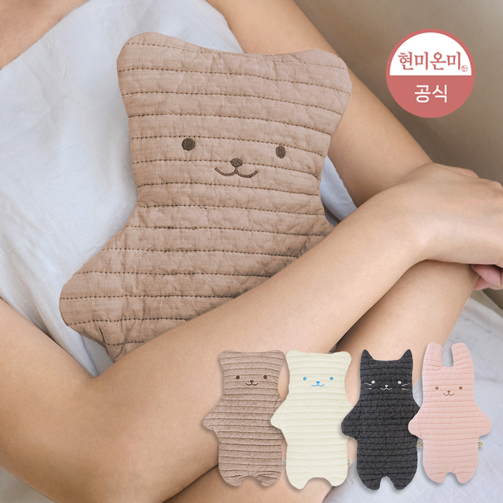 현미온미 온미베어 허리 찜질팩 배 복부 따뜻하게 온찜질 곡물 생리 핫팩 누렁이(현미) 제품 이미지