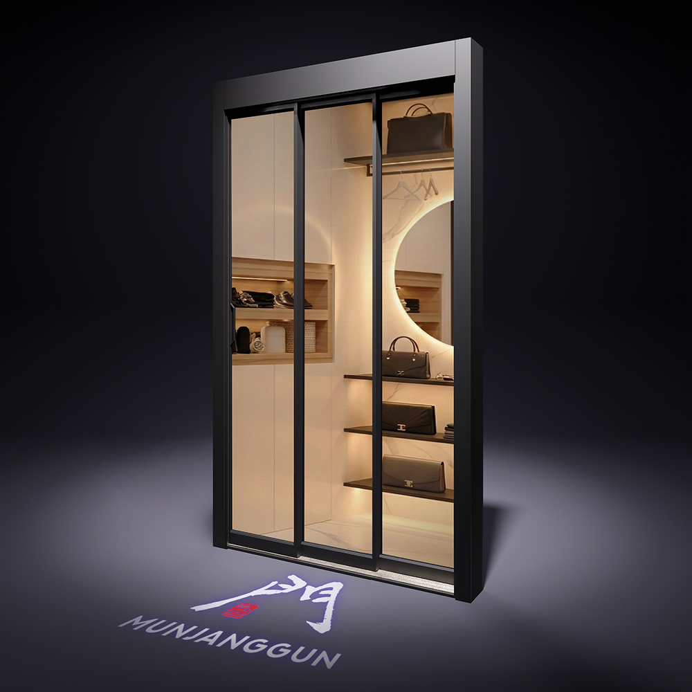 슬라이딩 3연동중문 시공설치 아파트 현관중문/스탠다드 일반투명유리 제품 이미지