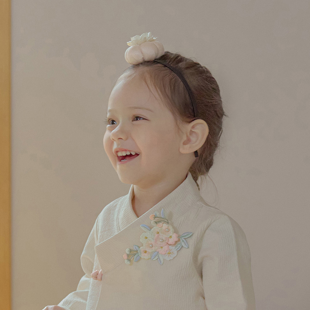 여아 유아 한복 장신구 머리장식 보석 호박 머리띠 - 상세 이미지 5