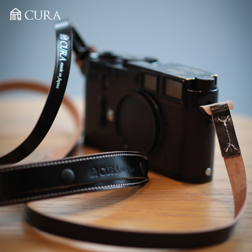 쿠라 CURA 카메라 가죽 넥 스트랩 어깨패드 포함 링타입 말가죽 코도반 숄더 끈 줄 - 상세 이미지 2
