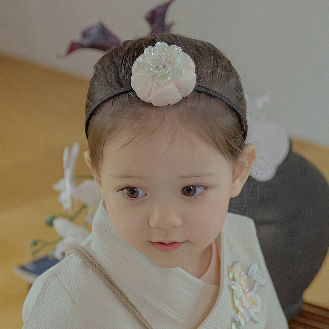 여아 유아 한복 장신구 머리장식 보석 호박 머리띠 - 상세 이미지 4
