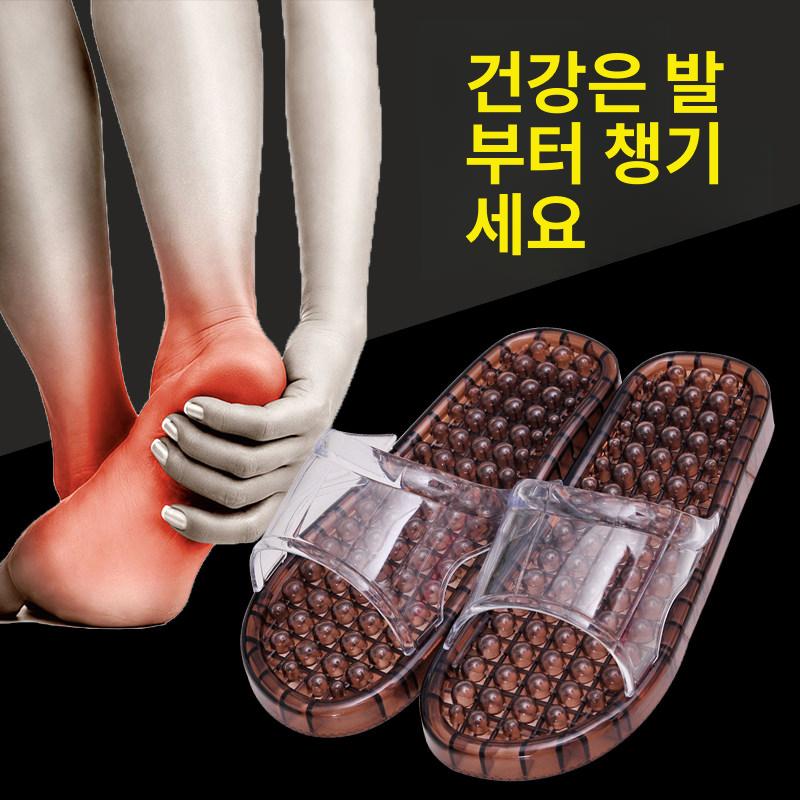 욕실 슬리퍼 두꺼운 바닥 플라스틱 커플 실내용 미끄럼방지 레드 소프트 L 40-42 - 상세 이미지 2