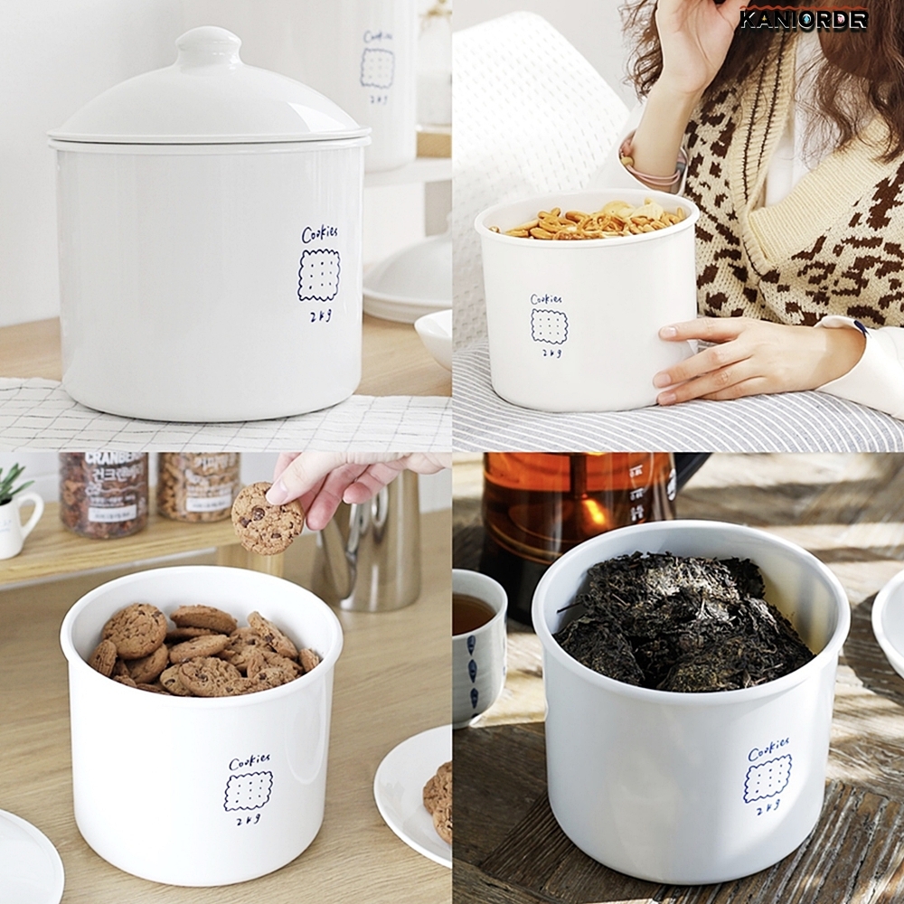 쿠키 통 과자 저장 용기 대용량 밀폐 보관 pet 시리얼 원형통 2.8L - 상품 이미지