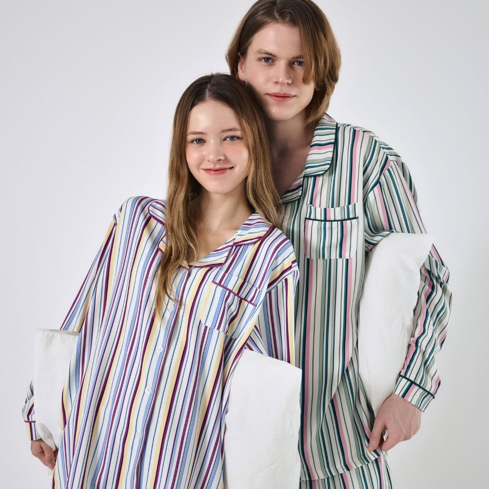 [제작] 루즈핏 스트라이프 커플잠옷 세트 홈웨어 모음전 제품 이미지