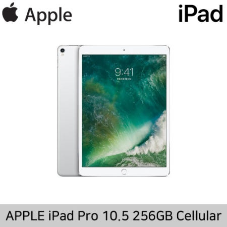 [중고]기업렌탈제품 Apple ipad 애플 아이패드 pro 10.5 Cellular 256GB 실버 태블릿PC A1709/충전케이블포함