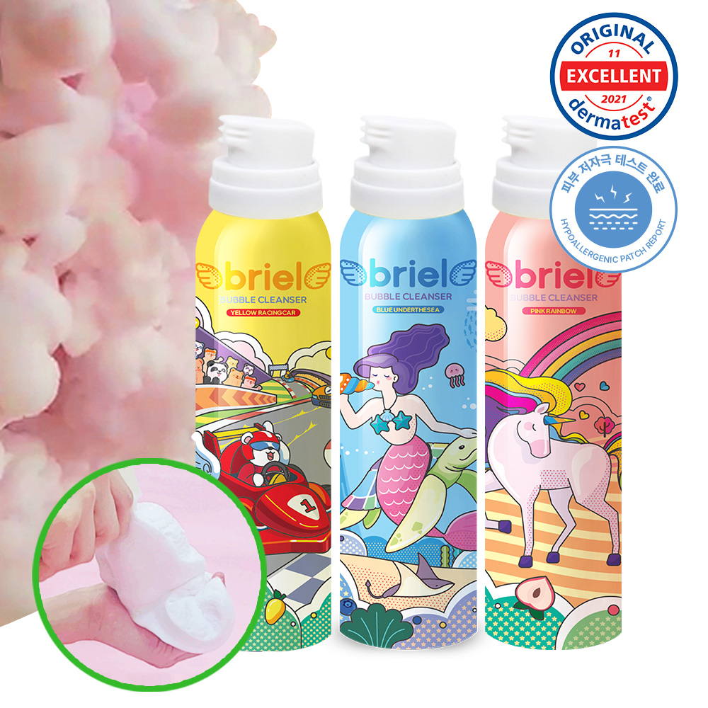 브리엘 유아 버블클렌저 200ml 3종 세트 넓적누들형 (선물박스미포함)