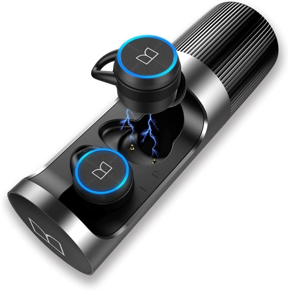 Clarity 101 AirLinks 무선 이어버드, IPX5 블루투스 내장 콜, 이어폰 헤드폰, 마이크, 안전한 스포츠에 베이스 케이스 클리어 포함, 사운드, 방수, 핏 스테레오 - 상품 이미지