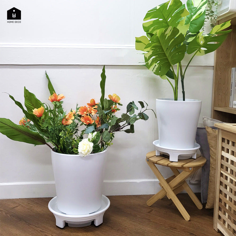 이동식 화분받침대 바퀴달린 화분받침 물받이 물받침대 3호, 화이트 이미지 3