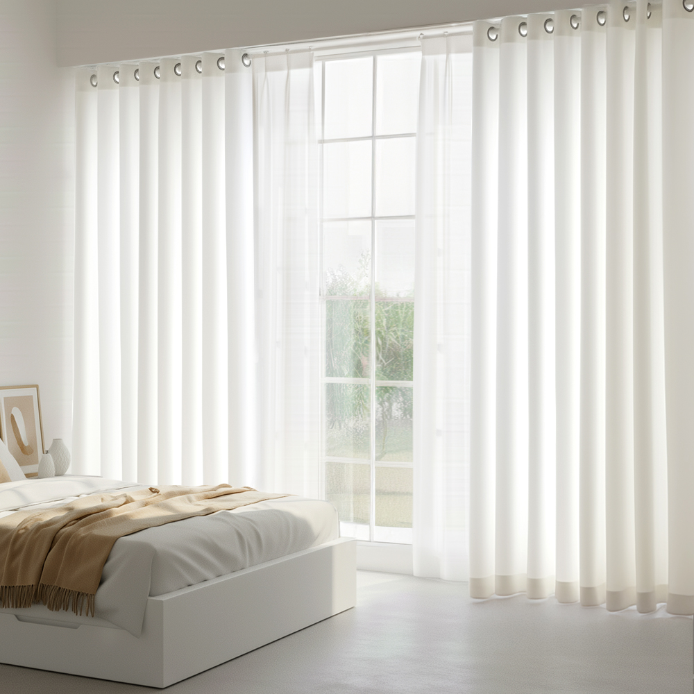 아라크네 아일렛형 브리즈 암막커튼 거실 안방 린넨 150x200