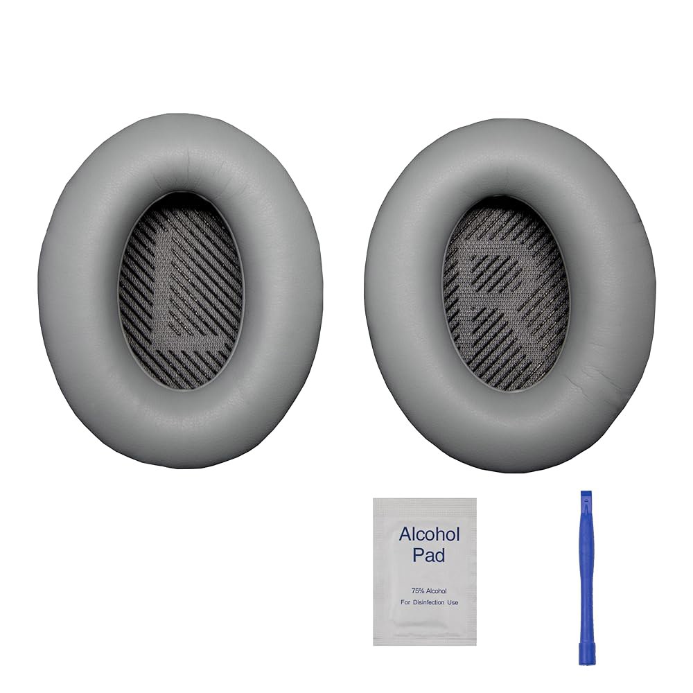 ZORIVASTRA 교체용 이어 패드 - QC35 헤드폰과 호환, 프리미엄 편안한 쿠션 QuietComfort 캔슬링 35 내구성 이어패드, 및 ii 부드러운 35-그레이) (QC - 상품 이미지
