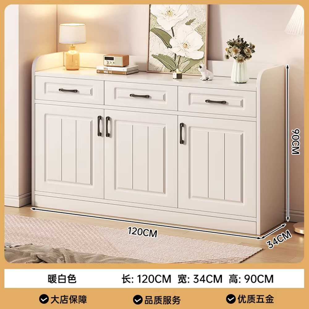 탕비실 서랍장 정수기다이 펜트리 하부장 커피머신 120x34x90cm 3문 3서랍 아이보리 이미지 6