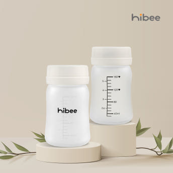 하이비 실리콘 코팅 유리 젖병 160ml 노꼭지 트윈팩 - 상세 이미지 2