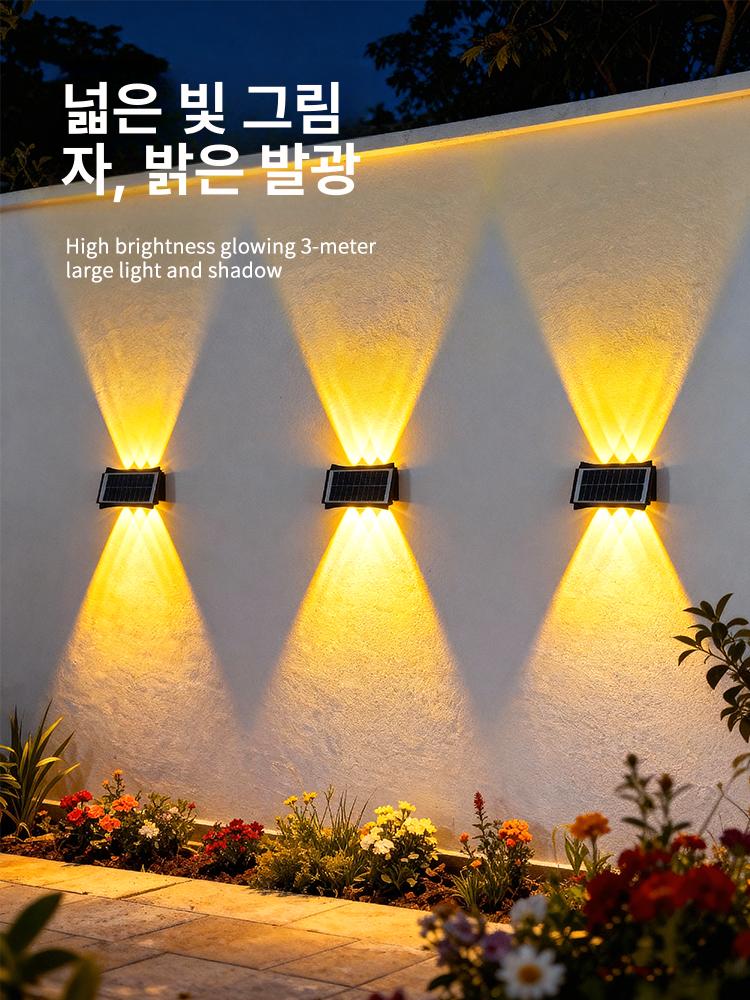 태양광 야외 벽 led 정원 태양열 초음파 야생동물 마당 6헤드 삼색 15시간 - 상세 이미지 4