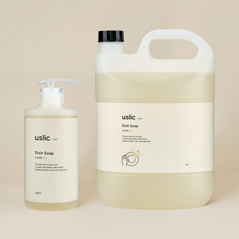 주방세제 500ml + 4L 과일세정제 텀블러세척 기름때제거 스텐연마제 - 상품 이미지