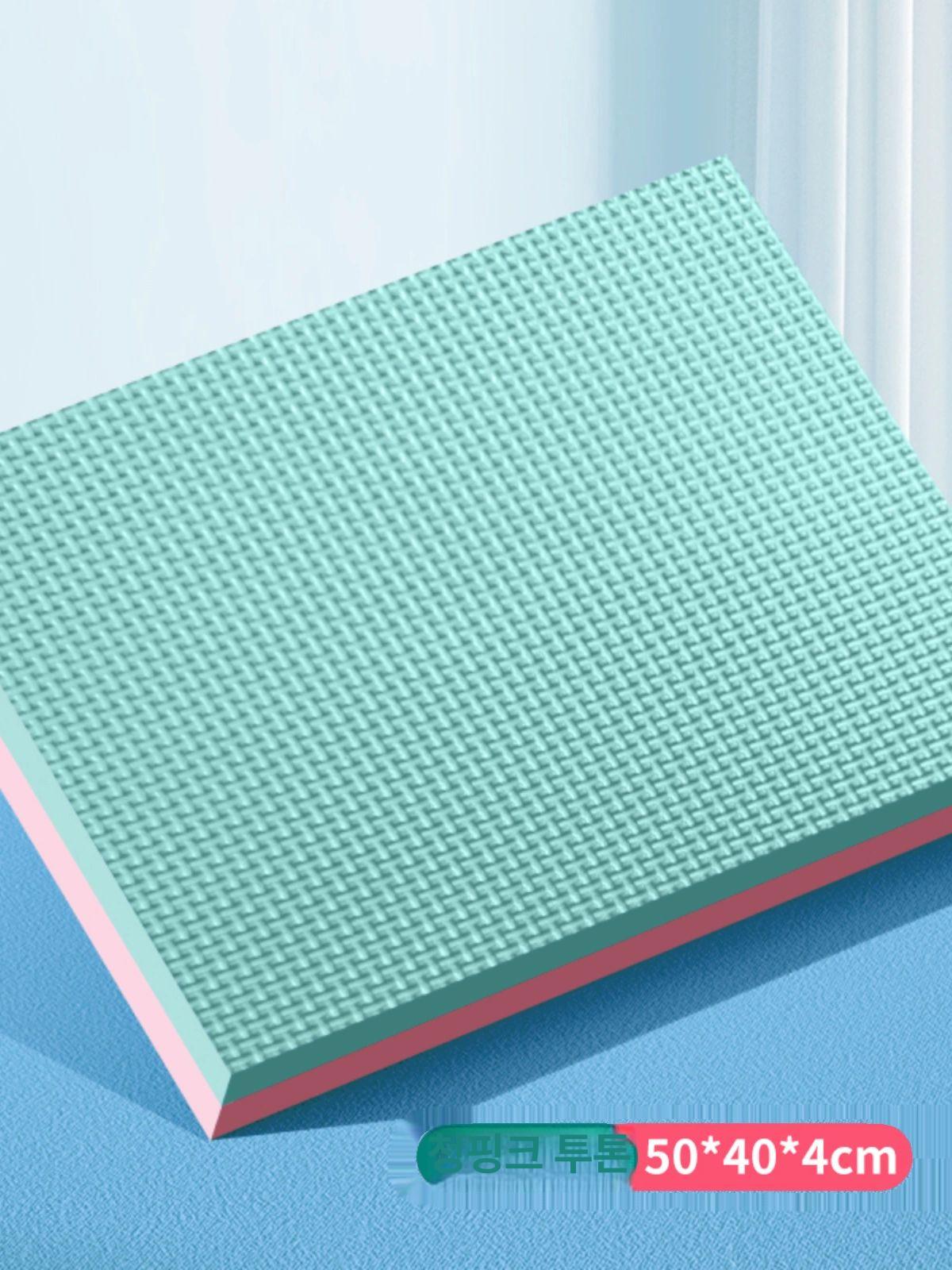 필라테스 무릎 패드 방지 팔꿈치 소 피트니스 매트 운동 대형 스카이블루 50 x 40x6cm - 상세 이미지 4