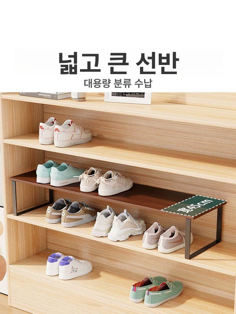선반 진열장 미니 다용도실 서랍 이동식 원목 수납 카페 블랙 티크 60 x 45x30cm 높임형 - 상세 이미지 3