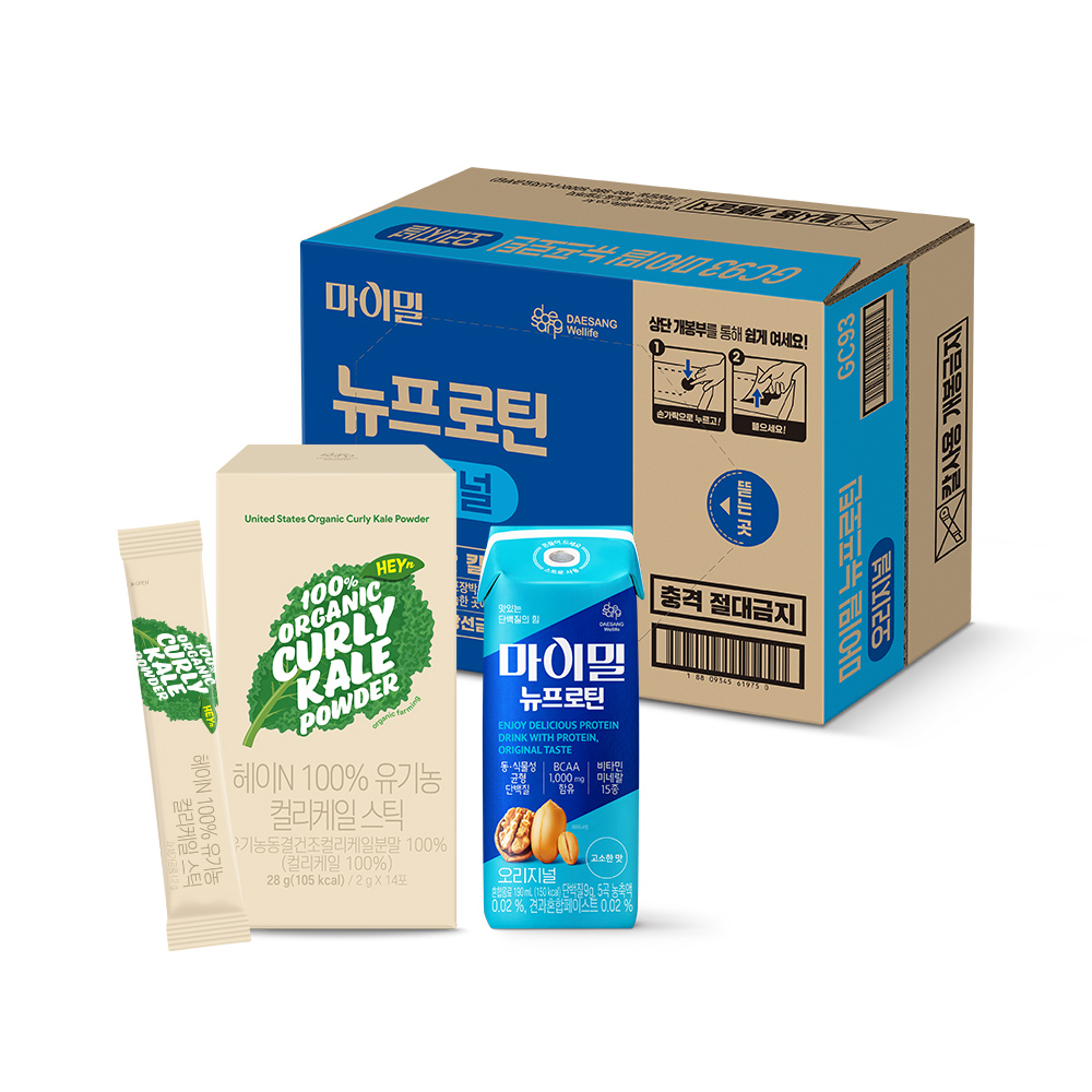 마이밀 뉴프로틴 오리지널 190 mL 30팩 + 헤이N 100% 유기농 컬리케일 2g 14포 SET 이미지 3