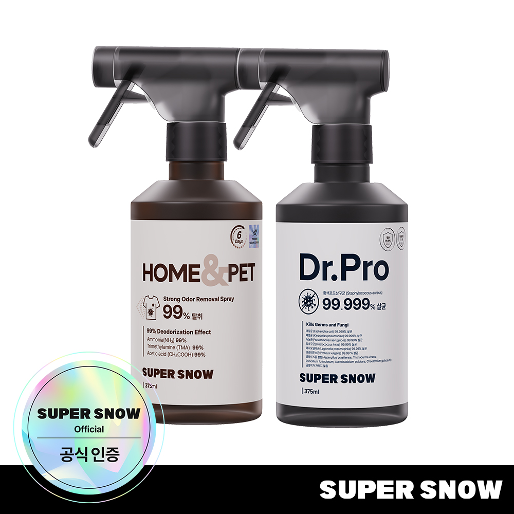 [세트] 슈퍼스노우 닥터프로 스프레이+홈앤펫 탈취제 1개입, 1개 - 상품 이미지