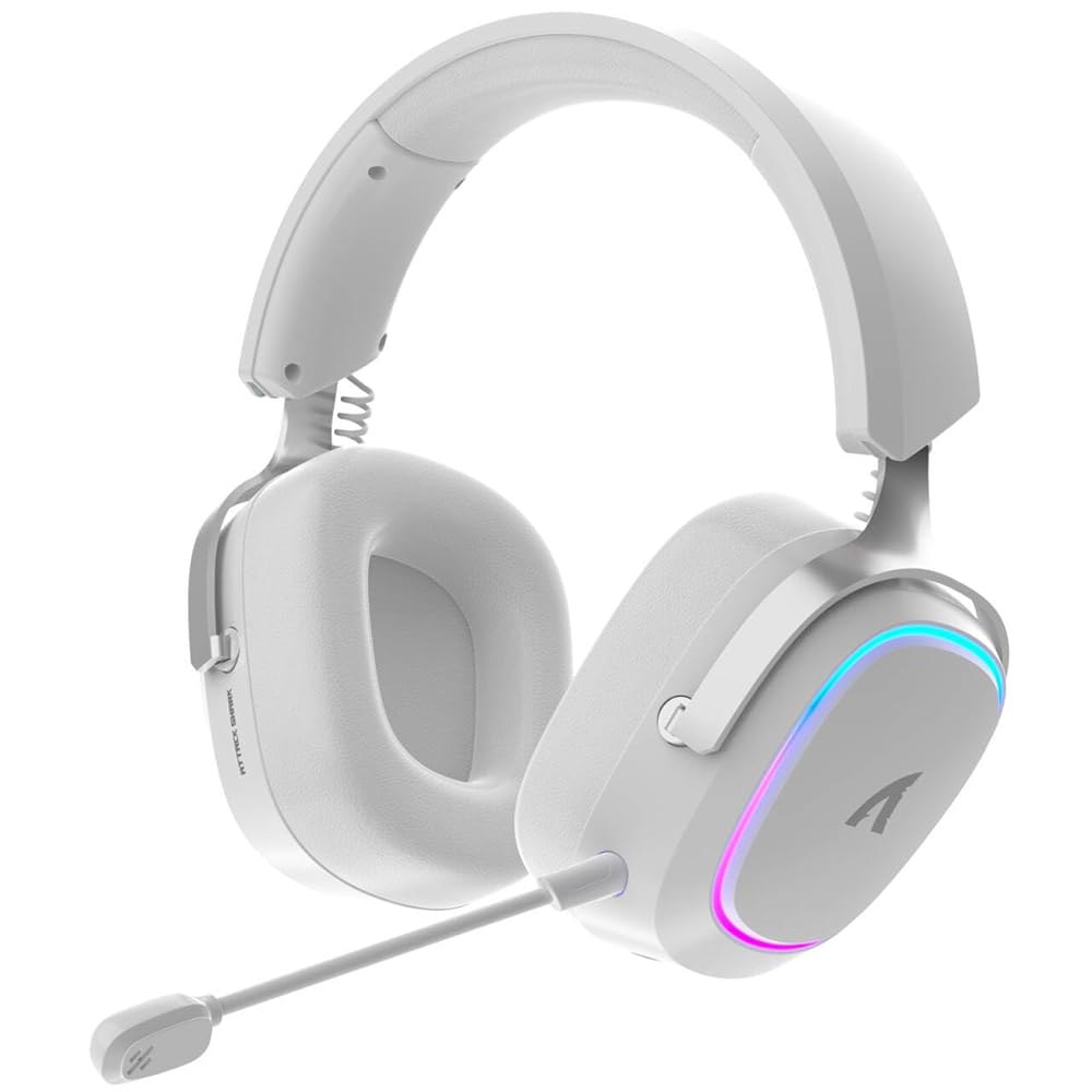 ATTACK SHARK G800 무선 게이밍 PC, 이어 7.1 폼 메모리 블루투스/2.4G 마이크, 패드, 헤드셋, 프레임, 헤드폰 서라운드 있는 Xbox PS5, 사운드, 무선 - 상품 이미지
