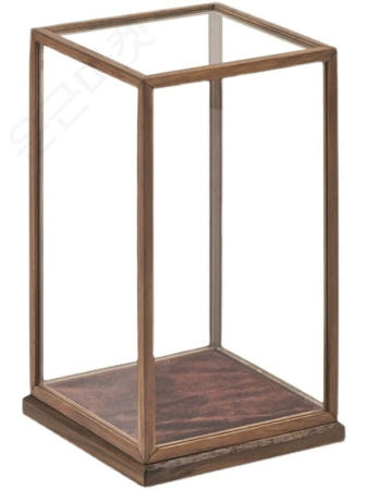 [해외]우드 쇼케이스 빈티지 보관 미니 빵진열대 호두나무 12x12x17