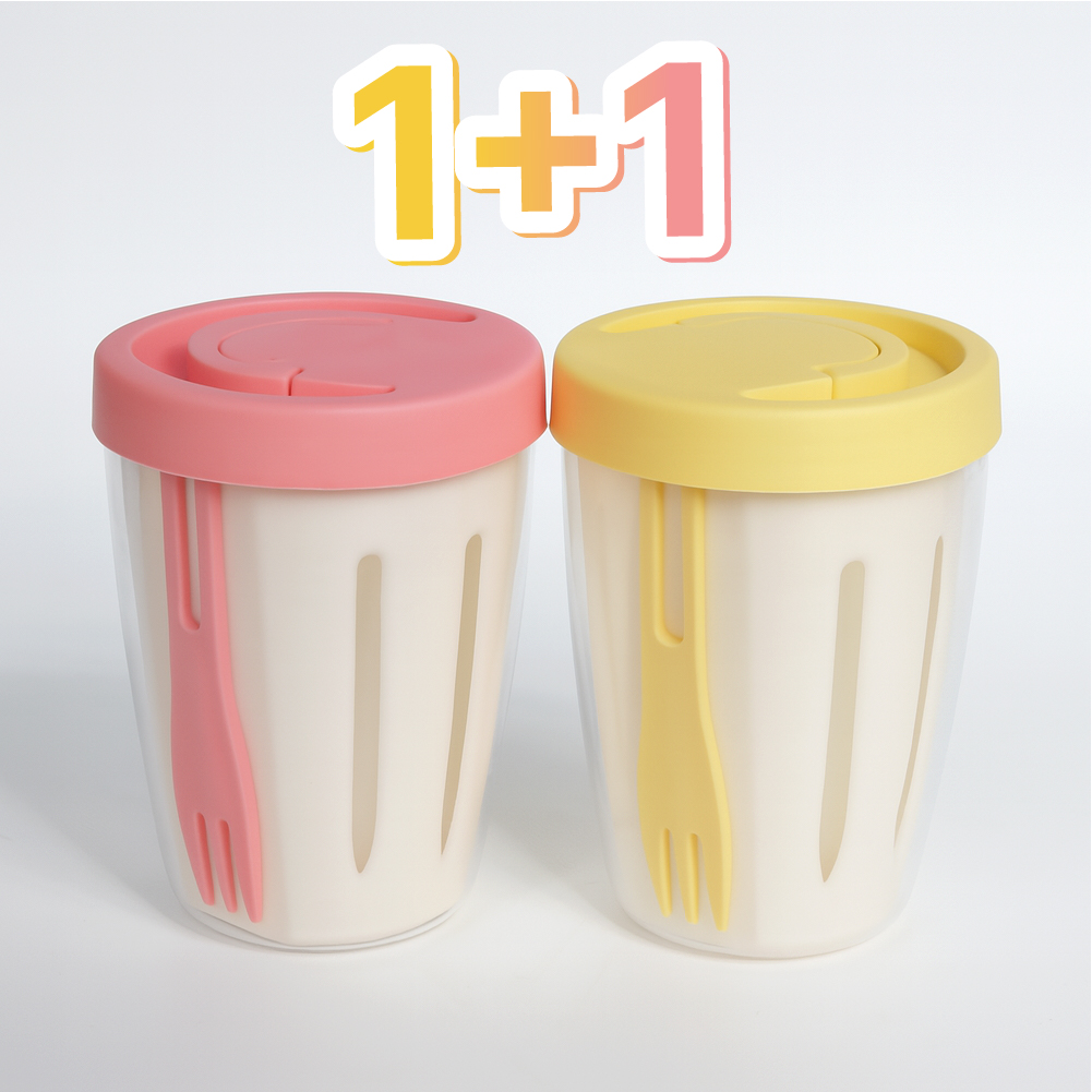 휴멜 1+1 후르츠팟 과일 피크닉 휴대용 밀프랩 샐러드 컵 도시락통 - 상세 이미지 5