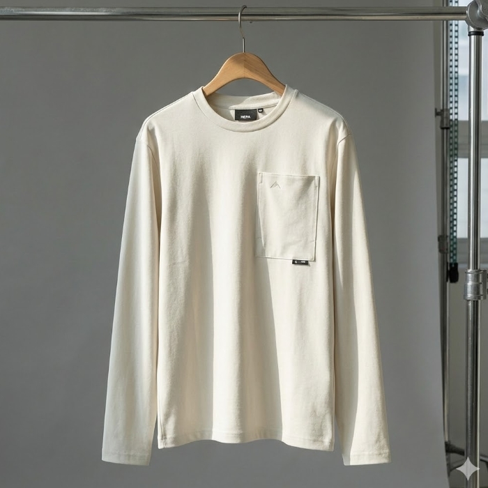 네파 남성 가을 에센셜 아웃도어룩 라운드 맨투맨 등산 긴팔티셔츠