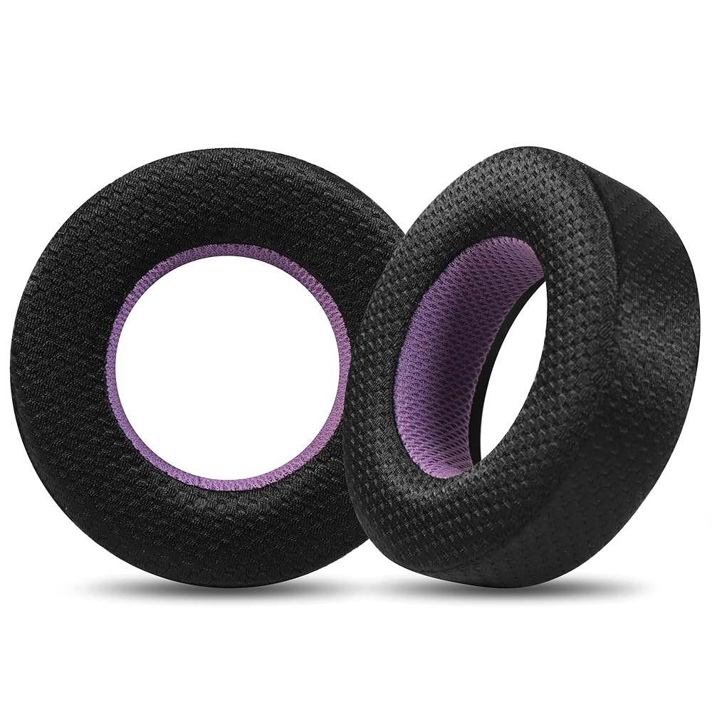 Jomwag DT700 ProX/DT900 Prox용 통기성 교체용 메시 (블랙/퍼플) 이어패드 - 상품 이미지