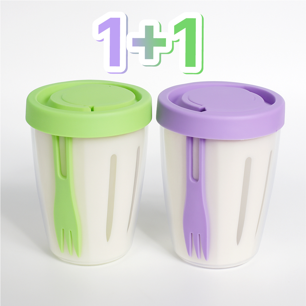 휴멜 1+1 후르츠팟 과일 피크닉 휴대용 밀프랩 샐러드 컵 도시락통 이미지 6