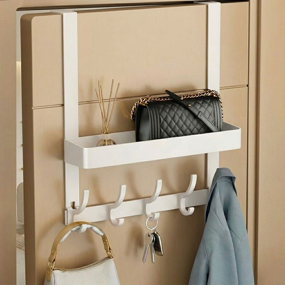 네바스 40cm 도어행거 무타공 문 걸이 벽 후크 방문 옷걸이 이미지 2