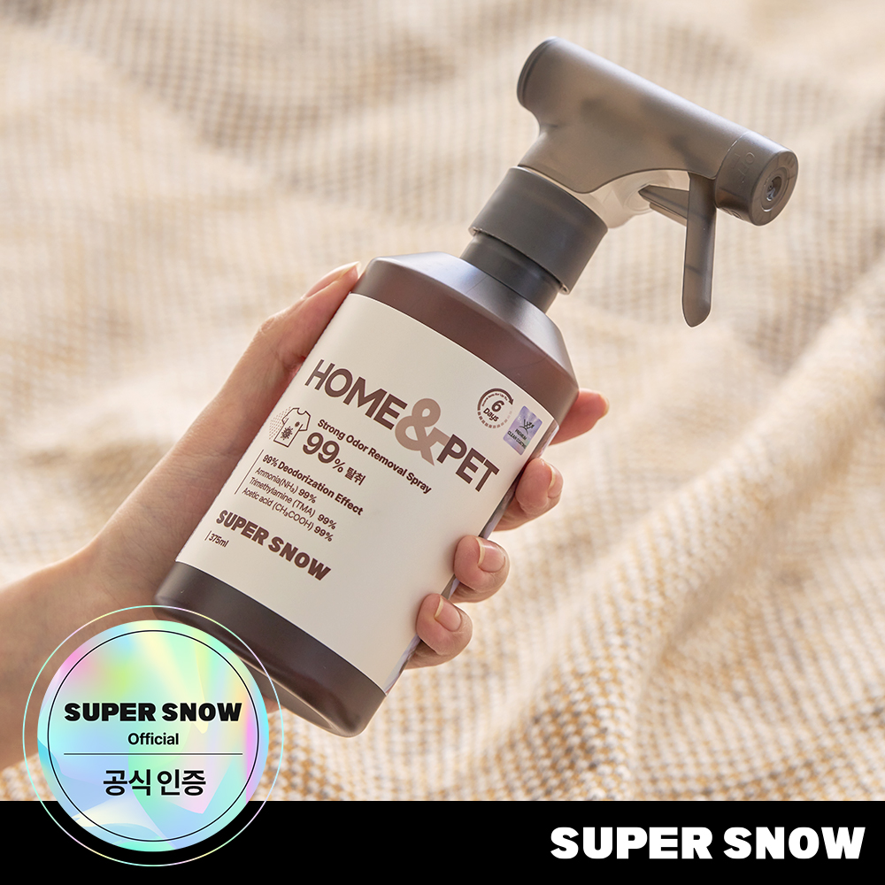 강력 섬유탈취제 화장실 냄새 제거 슈퍼스노우 홈앤펫 탈취제 Misty Fleur (미스티 플러), 375ml, 1개 - 상품 이미지