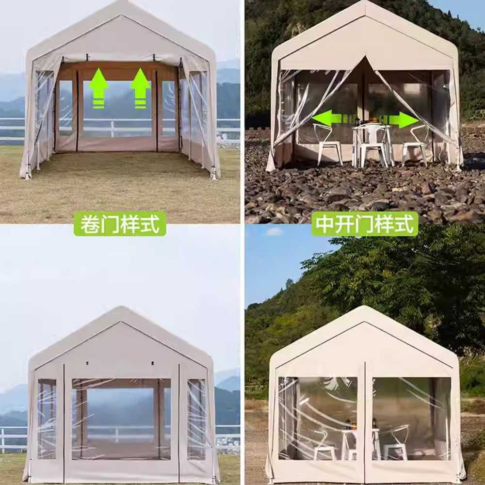 주차천막 대형 간이천막 야외 주차장 차고지 바람막이 4x3m - 상세 이미지 4