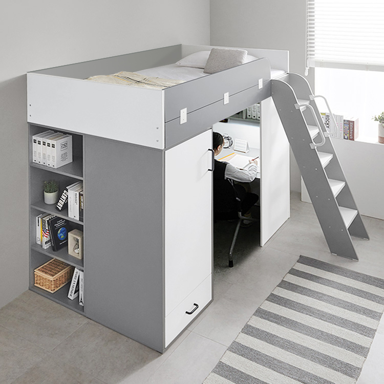 e스마트 하우스 독서실책상 수납형 벙커침대 풀세트 SS