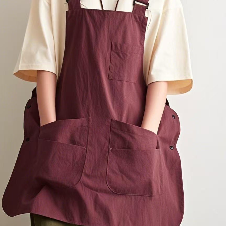차분한코코아 방수 카페 앞치마