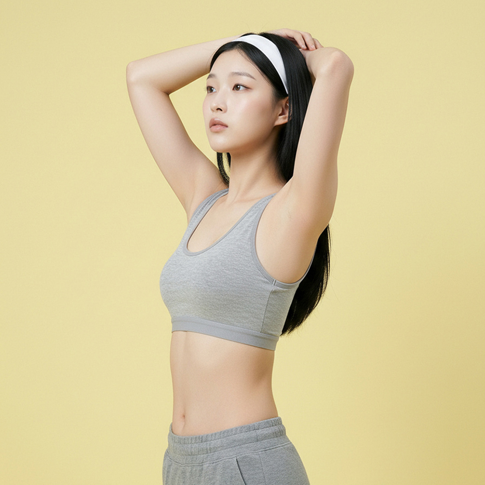 누모 빅사이즈 스포츠브라 와이어리스 패드 일체형 모달 브라탑 - 상품 이미지