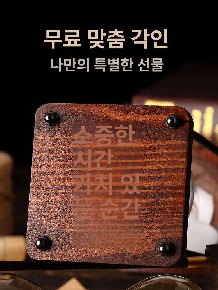 모래 시계 타이머 모래시계 15분 블랙 대형 화이트샌드 60분 - 상세 이미지 4