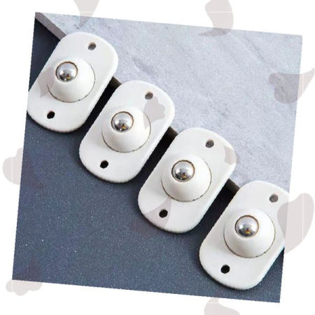 가구 캐스터 회전 바퀴 화이트 플라스틱 원형 부착 이동 롤러 소파 의자 책상 하단 설치용