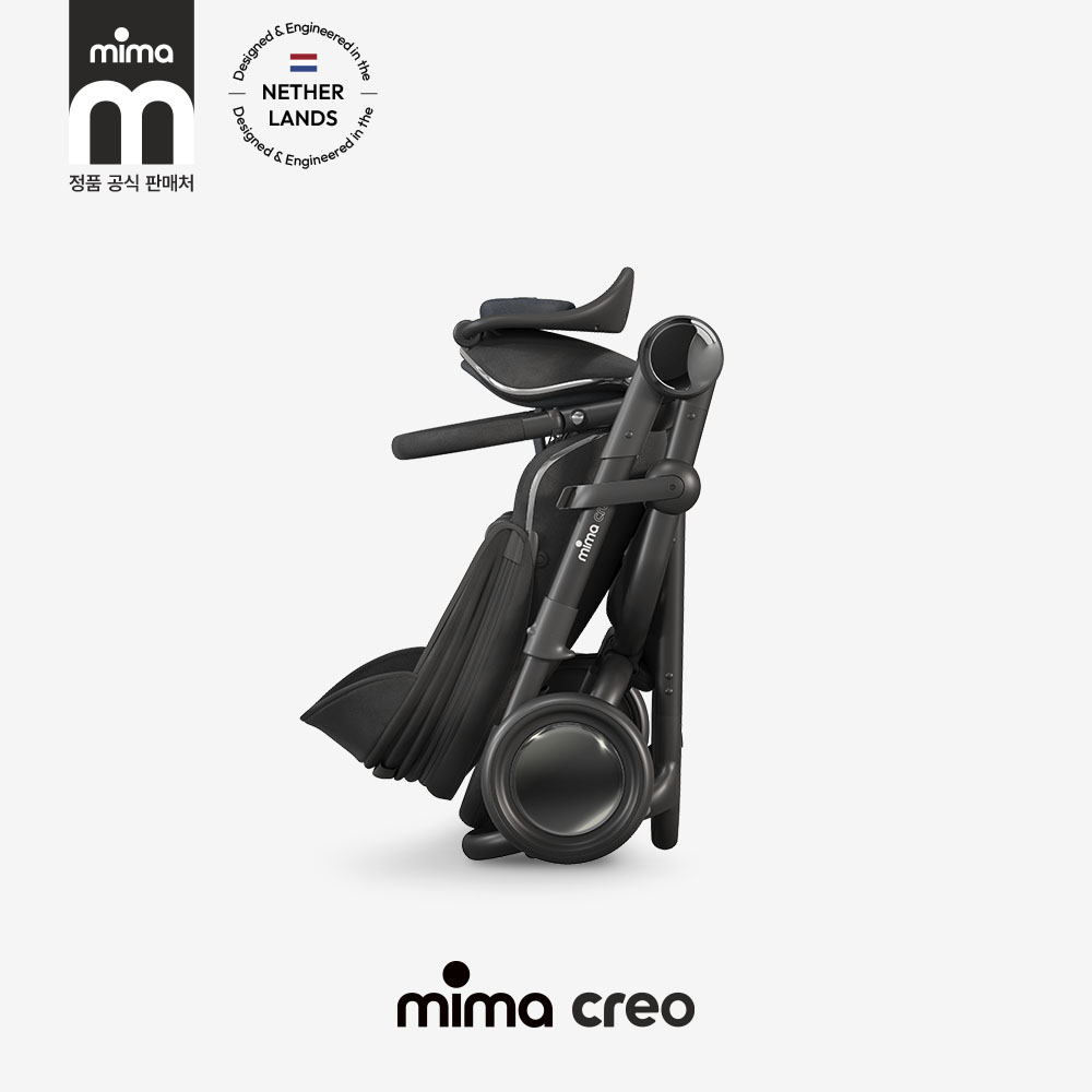 미마 크레오 절충형 유모차 충격완화 소재 시트 블랙