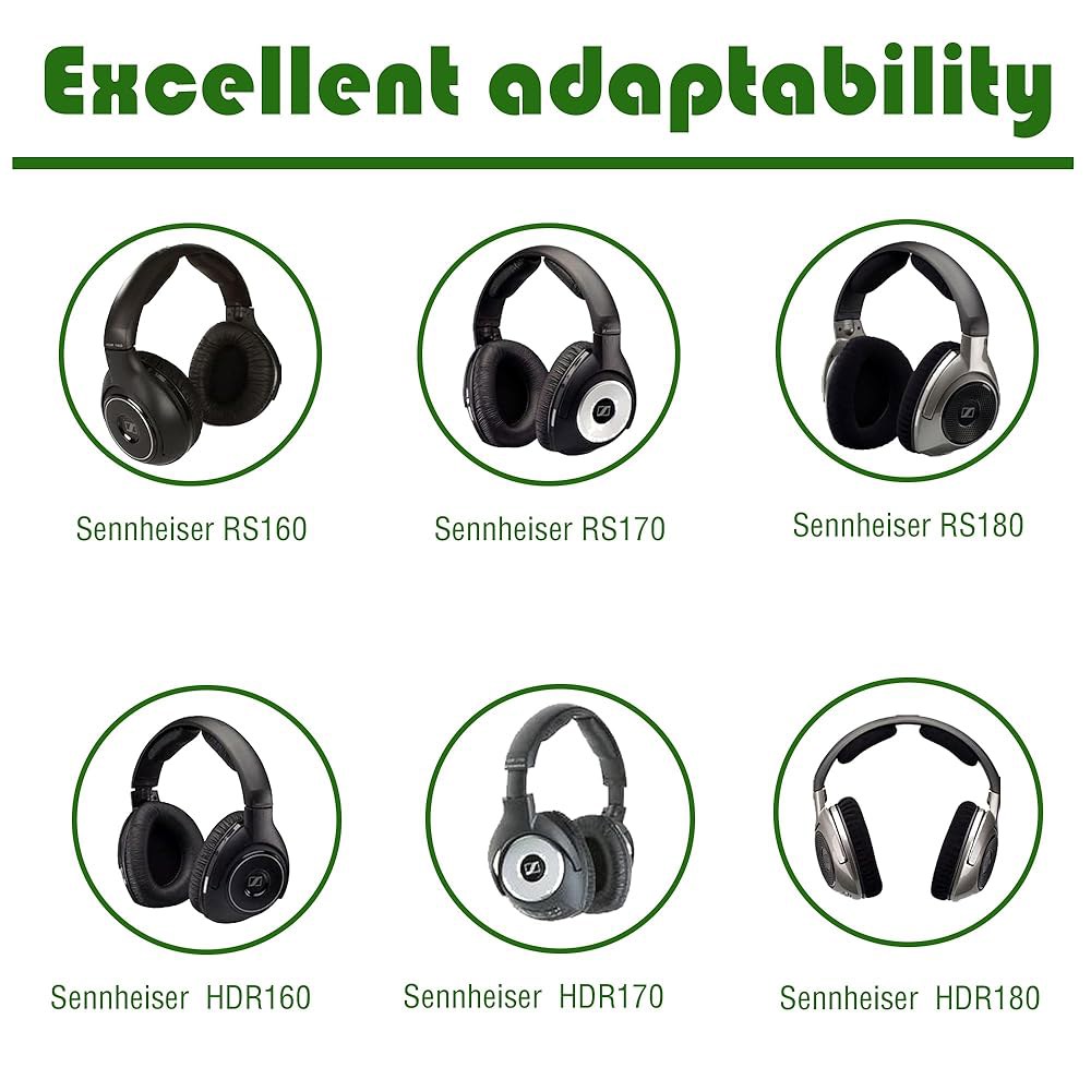 HDR170 헤드폰 교체용 이어패드, RS180, 호환, HDR160과 RS160, 가죽 단백질 RS170, 이어 쿠션 HDR180, HDR170, - 상세 이미지 2