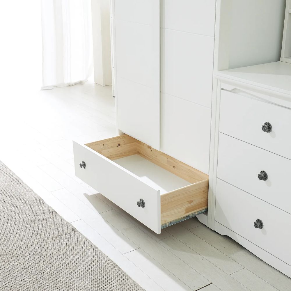 힐 광폭 원목옷장 키높이옷장 입본장 900 900x600x2000mm, 1단, 화이트 - 상세 이미지 2