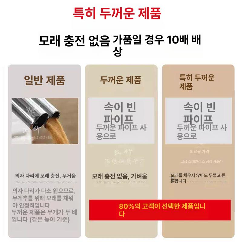 원형 스테인리스 의자 간이 스툴 낮은 철제 의자 야외 두꺼운 22cm - 상세 이미지 3